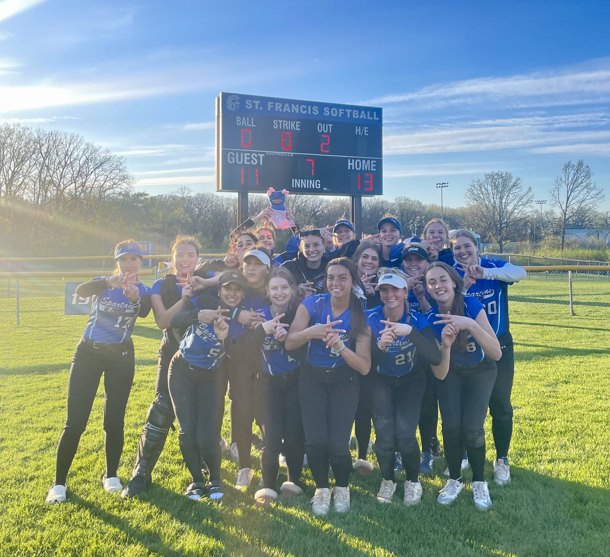 Came back from an 8-0 deficit to score a massive conference win 13-11 against IC. Our girls never gave in, and they had a blast the entire time.