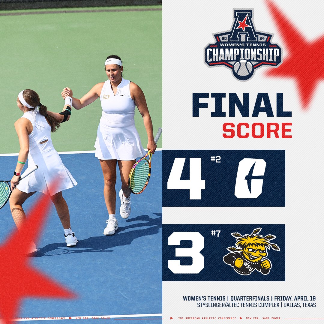 THE NINERS SEAL THE WIN IN THE FINAL SET AND ARE ON TO THE SEMIS! ⛏️

#AmericanTennis x @CharlotteWTen