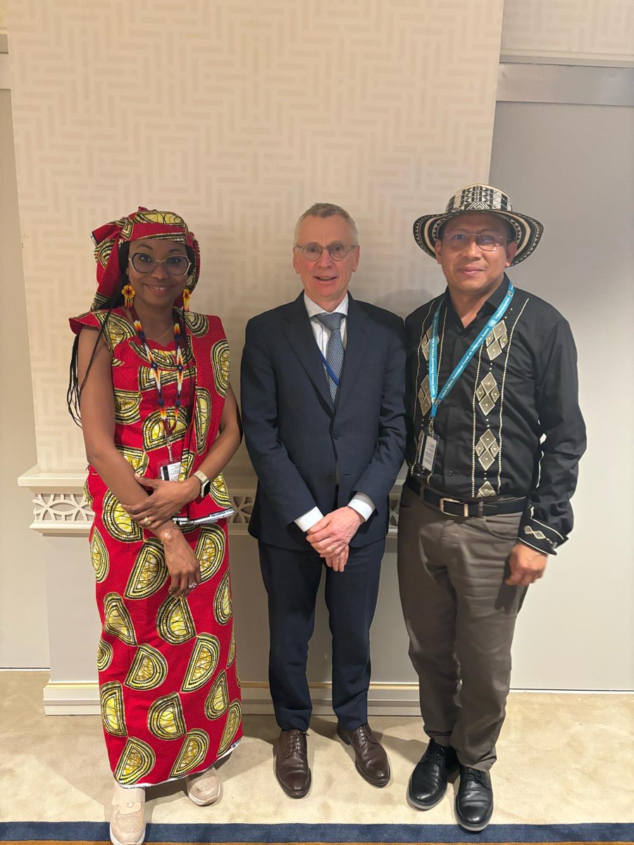 Acting ES @hdavidcooper has met @hindououmar, Chair of the UNPFII, and @DMejia20. Ahead of #COP16Colombia, we must remind ourselves of the key role that indigenous peoples play in the conservation of biodiversity.