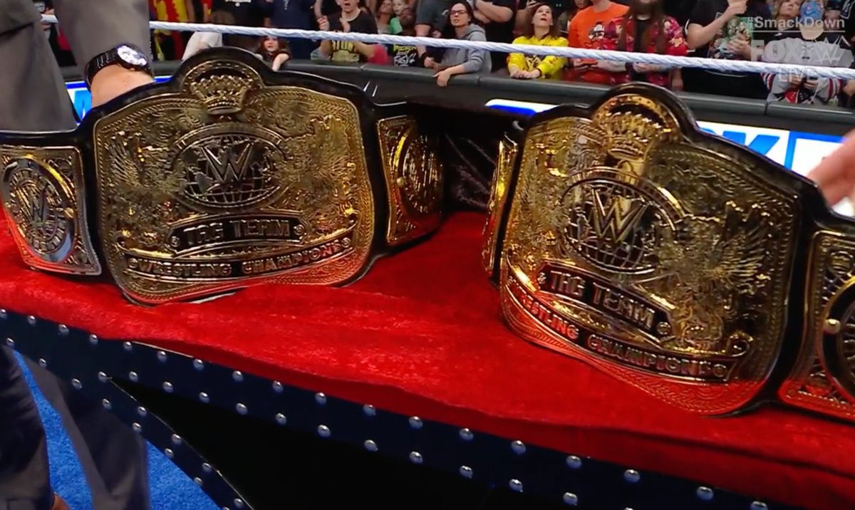 Oh my. The new WWE Tag Team Titles are BEAUTIFUL. Inspired by the old designs The Smackdown Tag Titles are now the WWE Tag Team Titles