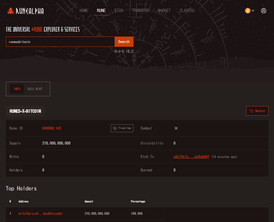 Xname_id's tweet image. Celebrating the halving of #Bitcoin
Surprisingly, we have deployed RUNES·X ·BITCOIN in block 840000.
Rune: RUNE·X·BITCOIN
Premine:210,000,000,000
Symbol:✖️
Runeid:840000:142
X infinite possibilities♾️
X Links everything🔗
🚀🚀🚀🚀🚀🚀🚀🚀🚀🚀