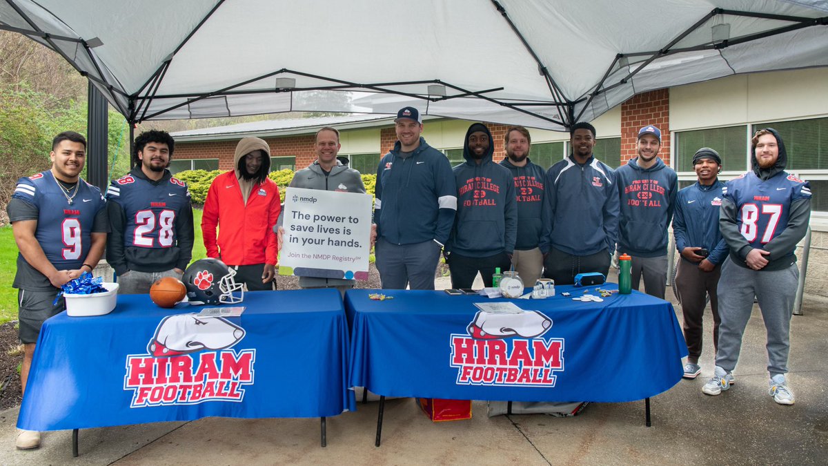 A Great day for a great cause! @Hiram_Football #BeTheMatch