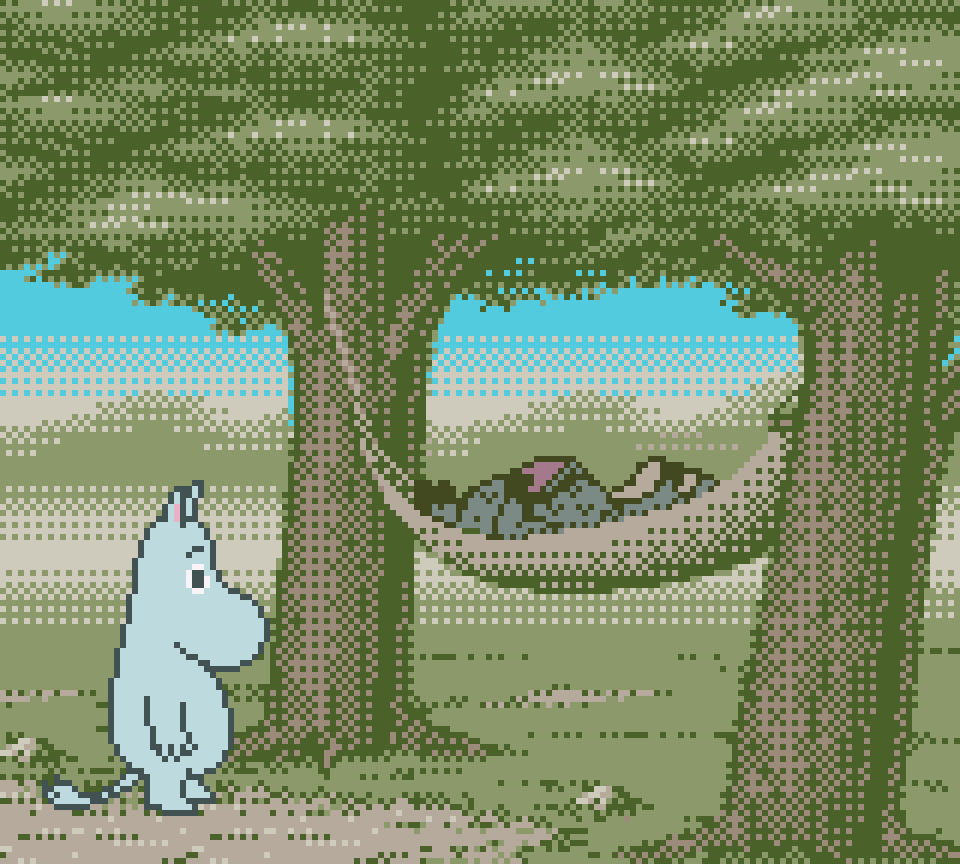 gamevecanti's tweet photo. (Moomin no Daibouken, GBC) 
[ムーミンの大冒険] https://t.co/2ml9dfzvIe