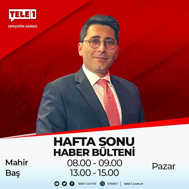 ➤Doğru, sansürsüz ve güvenilir haber @MahirBas_ Mahir Baş ile Hafta Sonu Haber Bülteni, az sonra TELE1'de!