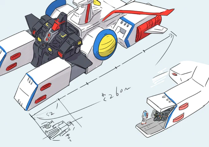 まぁちょっとね 勢いで描いちゃったから大きさがデタラメだね んでちゃんと大きさを考えてみようかと思ったんだよ そうすると右舷カタパルト内にギリギリ入れるだけならできるぞサイコガンダム ただ出撃の際は非常にかっこ悪いぞ 