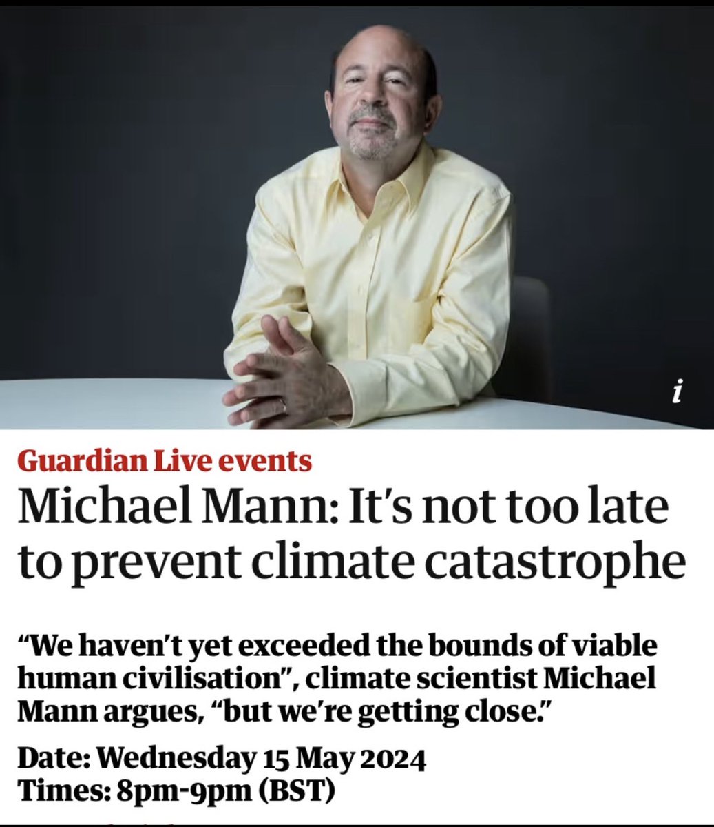 Prof Mann is considered to be one of the most optimistic senior climate scientists. Some scientists say too optimistic. And he says it’s really bad. Please read his words carefully. It’s far worse than you think: youtu.be/2Jq23mSDh9U?si… @billmaher @guyoseary @piersmorgan