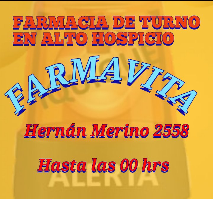 Farmacias de turno en Iquique y en Alto Hospicio. Viernes 19 de Abril