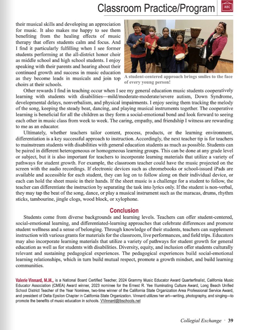 Read my article “Diversity, Equity, and Inclusion in the General Music Classroom and Beyond!!” #proudtobeLBUSD @LongbeachUSD @jbaker000 @NAfME @NBPTS @CMEA_CalMusicEd @LBUSD_Arts @GRAMMYMuseum @RecordingAcad @GRAMMYAdvocacy @KathlanL @n2nette @babastoryteller @SuptSteinhauser