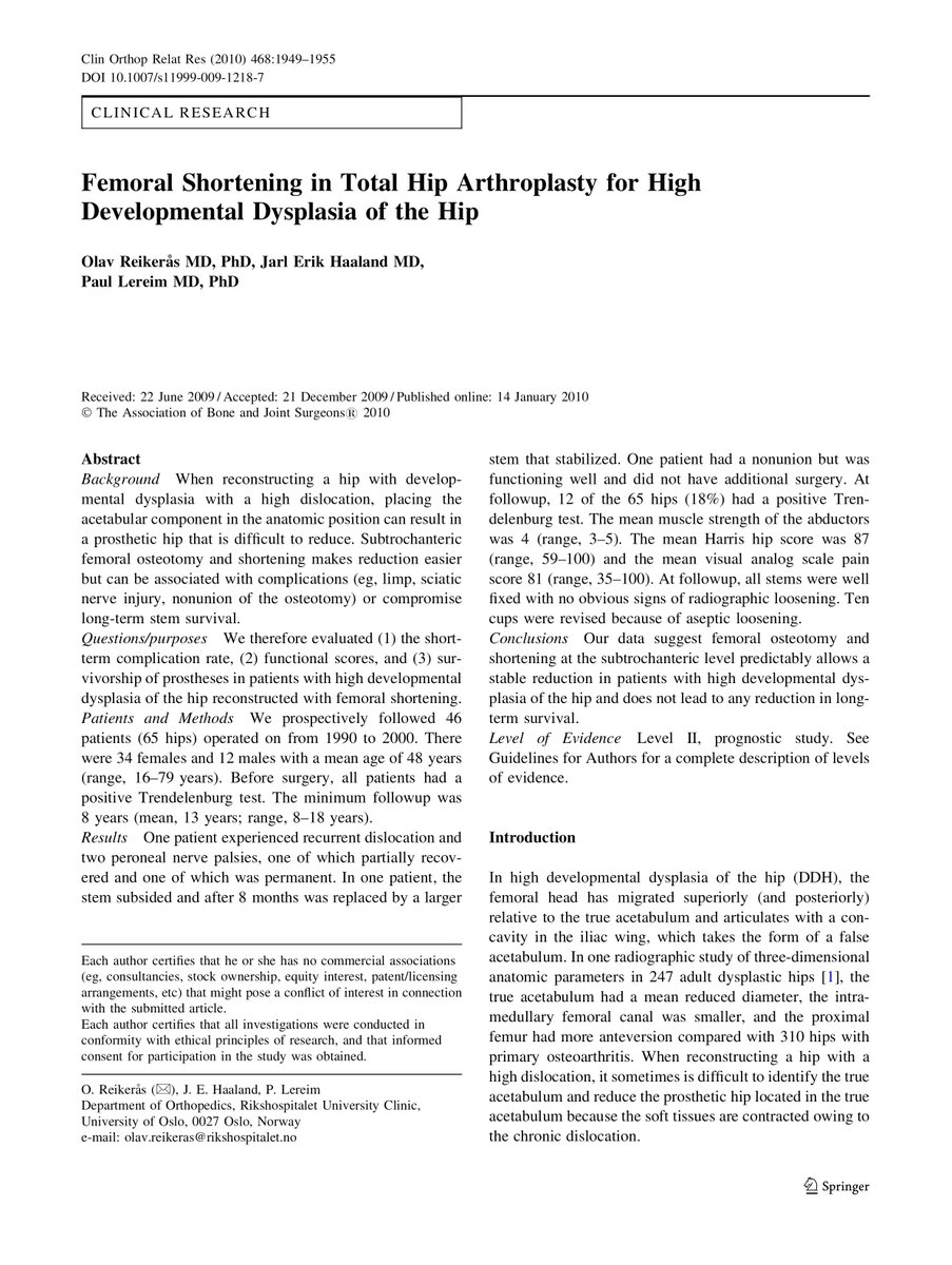 Femoral shortening in total hip arthroplasty for high developmental dysplasia of the hip eurekamag.com/research/053/2…