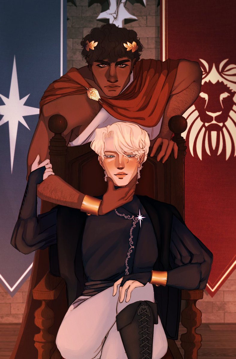 Laerin_Lin's tweet photo. THEY ARE SO HOT THEY'RE BOILING MY SKIN 
finally finished 
gonna turn it into a poster for my room <3
#Lamen #captiveprince #capri https://t.co/Yk8AbCvNMj