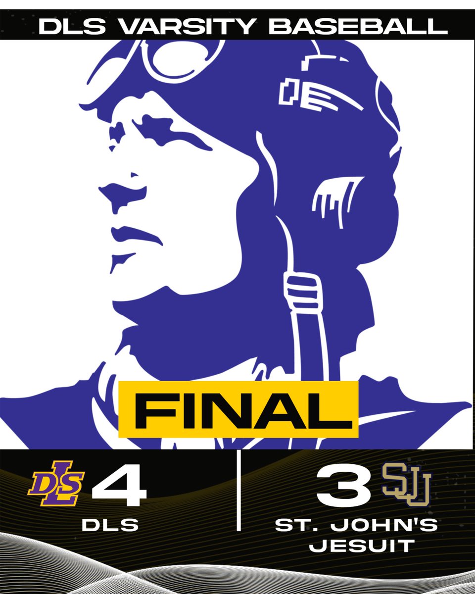 DLS Varsity Baseball won v SJJ, 4-3
JJ Weimert (Jr) fanned 12 and allowed just 1 earned run. Dane Debbrecht (Jr) had 2 hits and an RBI. Mason Stempin (Jr) had a 2 out, 2 RBI single to give the Pilots the lead for good in the 5th. 

#PilotPride