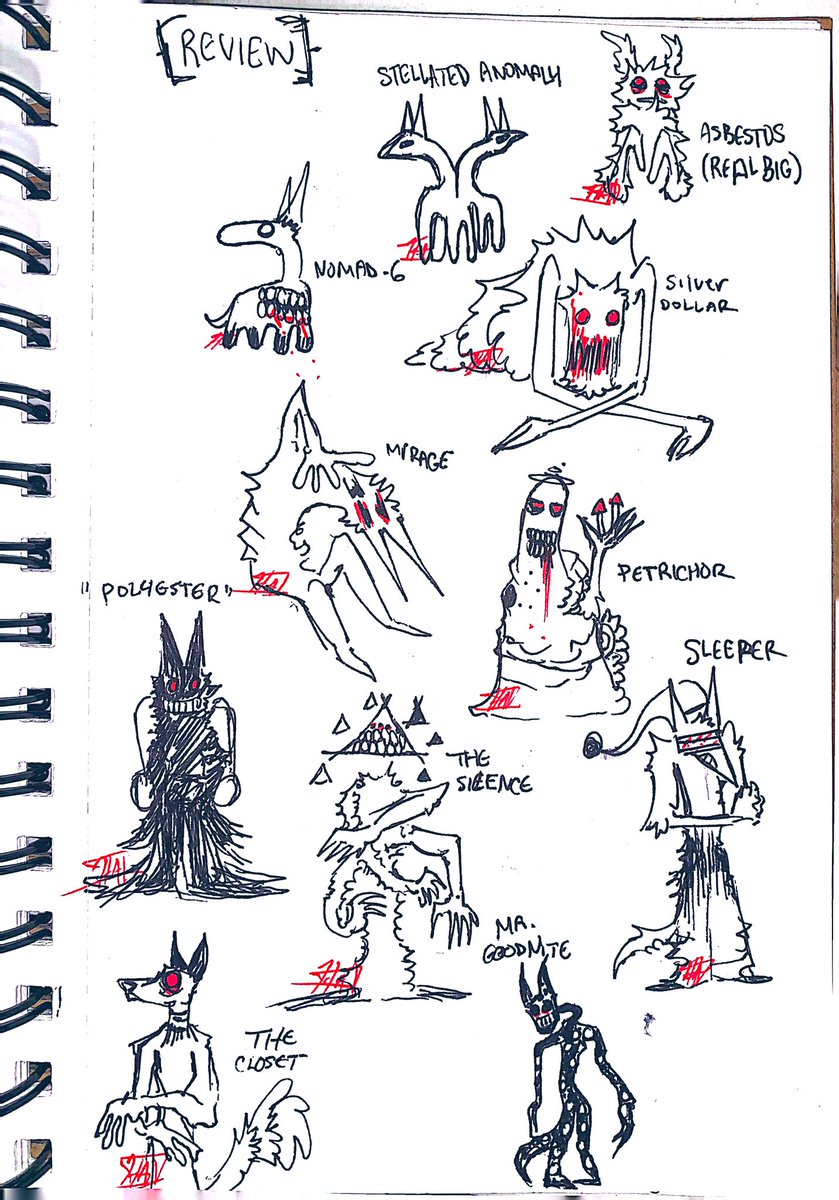 HazeyEyed's tweet photo. Very pleased to announce that after months of work, the core enemy design for Invoke is entirely done. 
Here are the chibis!
#indieddev 
Very, very excited. https://t.co/O5FtfTgenl