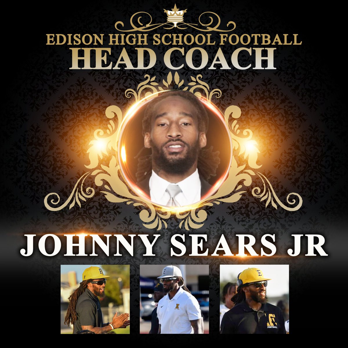 It’s official.. Edison High School has hired Coach Sears as Head Coach! Coach sears has been The JV Head Coach for the last 3 seasons and is now The Head Varsity Football Coach!