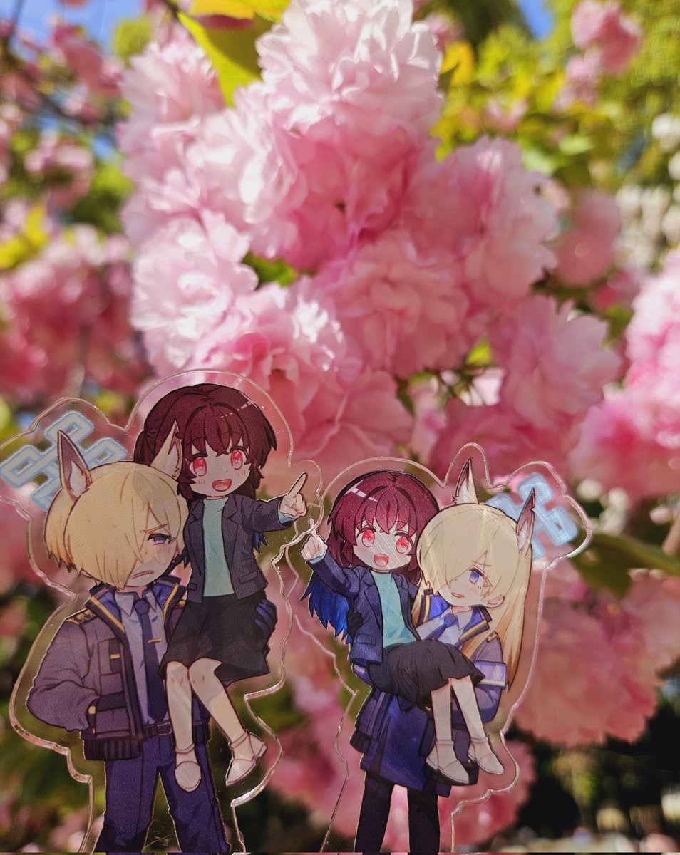 尾刃カンナ(ブルアカ) 「自慢する気満々だったのにつぶやくの忘れてた推しカプ花見してきました! 」|豊橋のイラスト