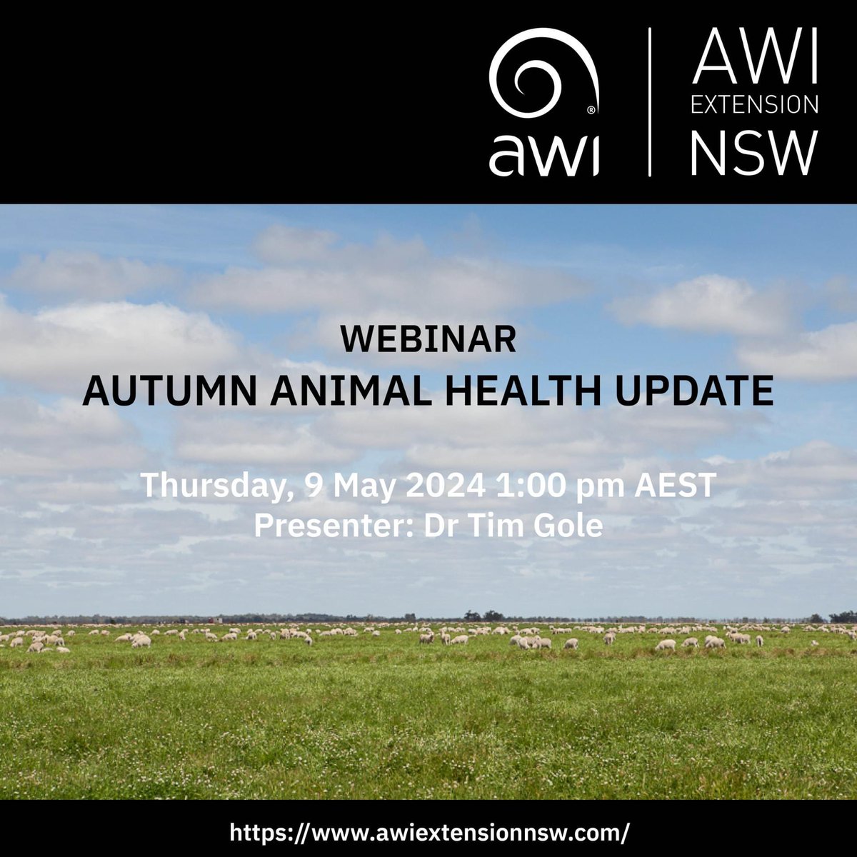 UPCOMING WEBINAR 🐑 🍂 Autumn is a crucial time for animal heath especially with the welcome rainfall across some of our state. We have invited Dr Tim Gole to join us to cover off on the important aspects of animal heath this season. Register👇 register.gotowebinar.com/register/32474…