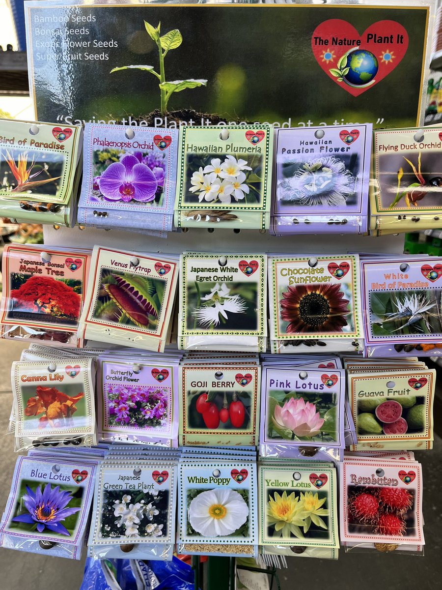 Let’s plant something new and exciting this weekend. Find these exotic plant seeds in our Garden Center. #castrovalley