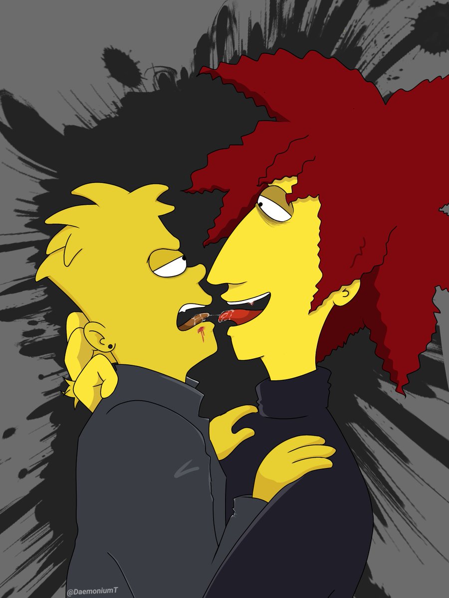 DaemoniumT's tweet photo. I was watching The Simpsons and I remembered how much I like this ship   🔪 https://t.co/oMQWKGj1Y0