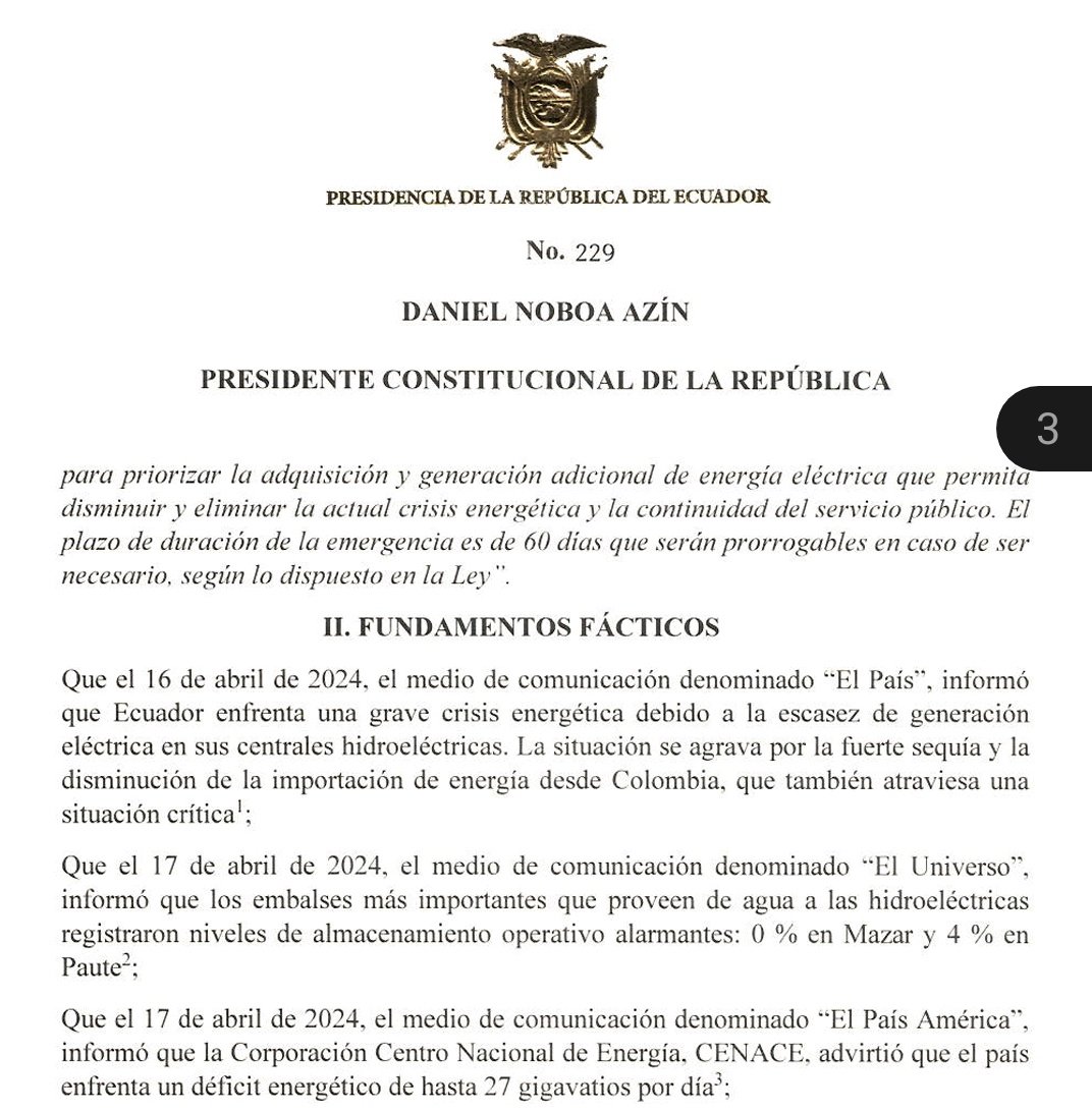 tinagus2000's tweet photo. ¿Fundamentan un Estado de Excepción por la crisis eléctrica no en base a informes oficiales sino a recortes de El País, El Universo y Nuestra América? 

¿Recontrataron a la Secretaría Jurídica de Lasso? https://t.co/wYLVtSk1Uj