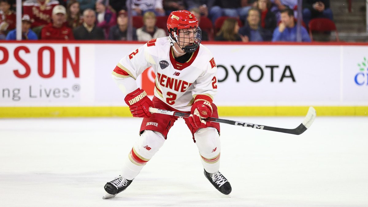 Behrens leaves Denver blue line, forgoing senior season with Pioneers, signs NHL contract with Avalanche - uscho.com/2024/04/19/beh…