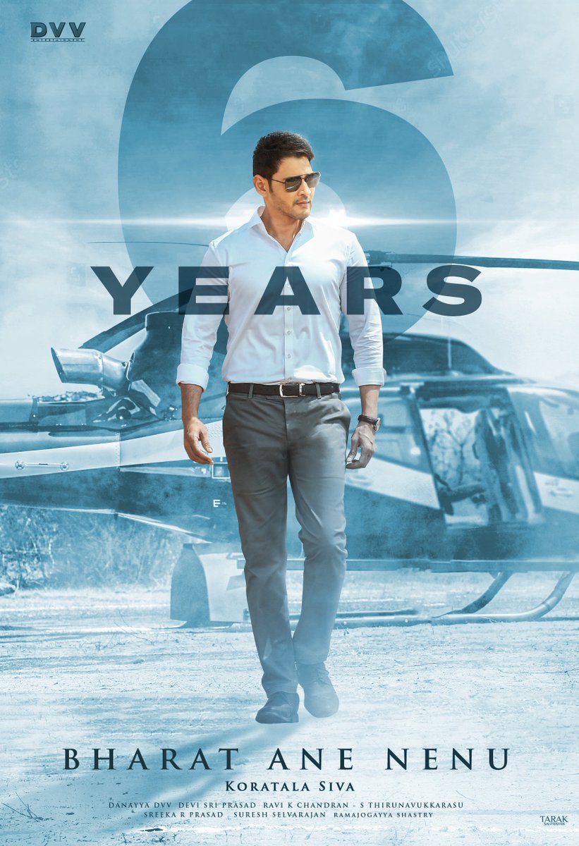 Celebrating 6 yrs of the impactful movie #BharatAneNenu Superstar @urstrulymahesh shines as a modern-day leader in this political drama. From acting to writing and promotion, everything about this film stands out! So many memories associated with this movie for superfans,