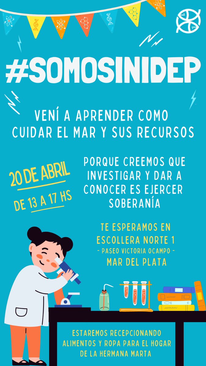Ya estamos listos para recibirlos! 
Los esperamos mañana sábado 20 de abril de 13 a 17 hs para aprender sobre nuestro trabajo y el cuidado de nuestros recursos! 
#SomosInidep 
#SinInidepNoHayPesca
#SinTrabajadoresNoHayInidep