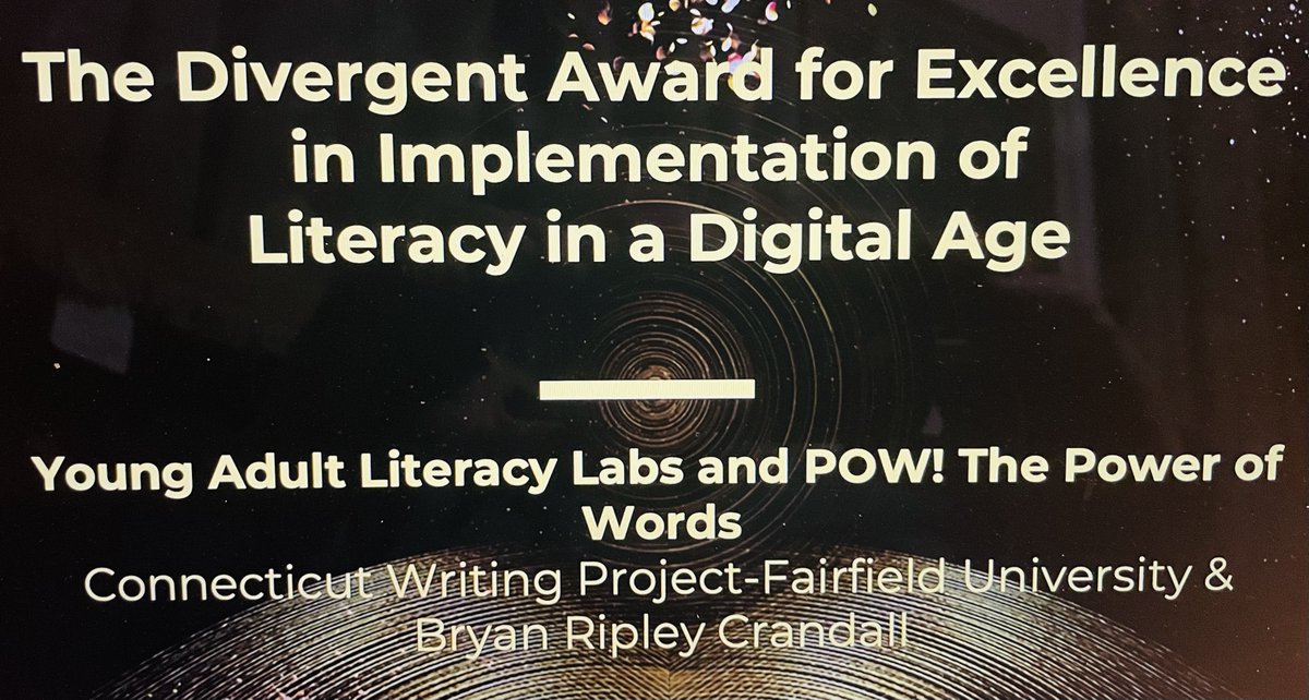 A Great Day for @CWPFairfield @FairfieldU being named a 2025 Recipient of The Divergent Award for Literacy Implementation from the @initiative211. I'm so proud of the brilliant educators and teacher-leaders I work with. Over ten years of research-based youth programming.