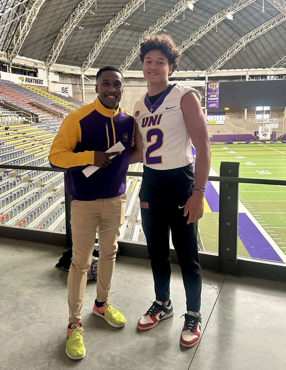 Jaylenparks2025's tweet photo. Had a great time at UNI today. 
@BryceJones94 @Qblack_3 @UNIFootball https://t.co/TM4IzoBAYf