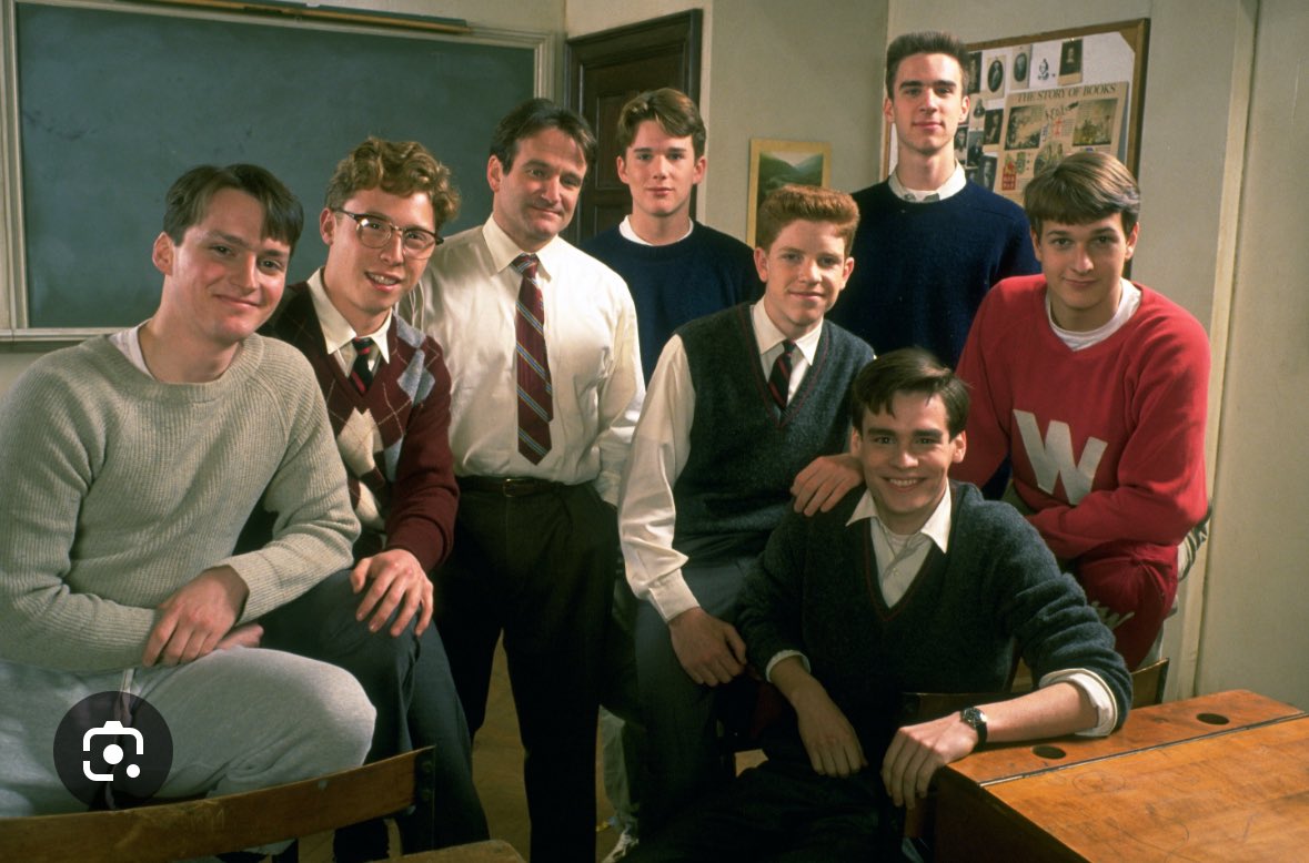 mimistayedthere's tweet photo. ethan hawke and josh charles from dead poets society film!! https://t.co/VXmylyy5Na