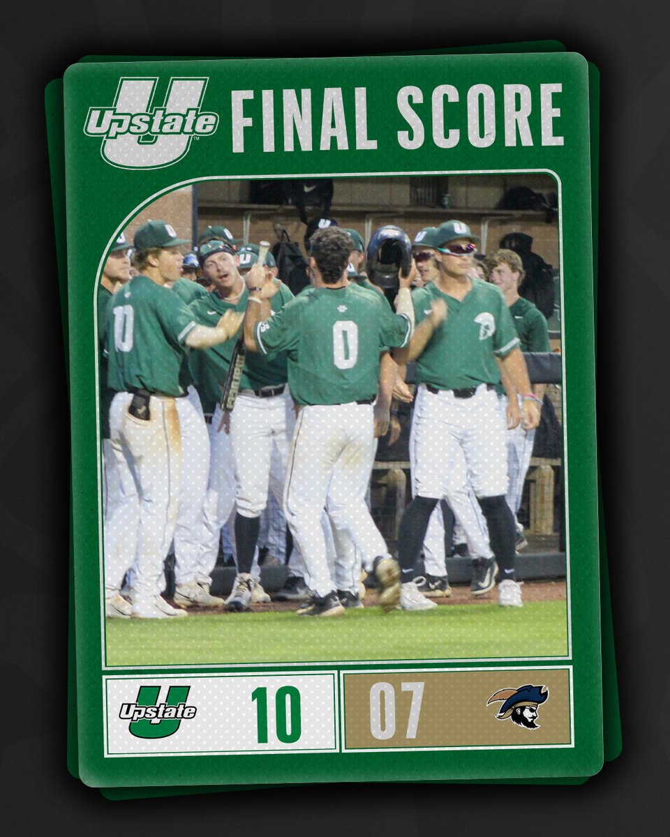 The Spartans show their resiliance and fight back to earn a gritty 10-7 victory Friday over Charleston Southern. Tyler Lang tied the game with a clutch pinch-hit single in the eighth before a two-run double from Jace Rinehart delivered the lead. #SpartanArmy ⚔