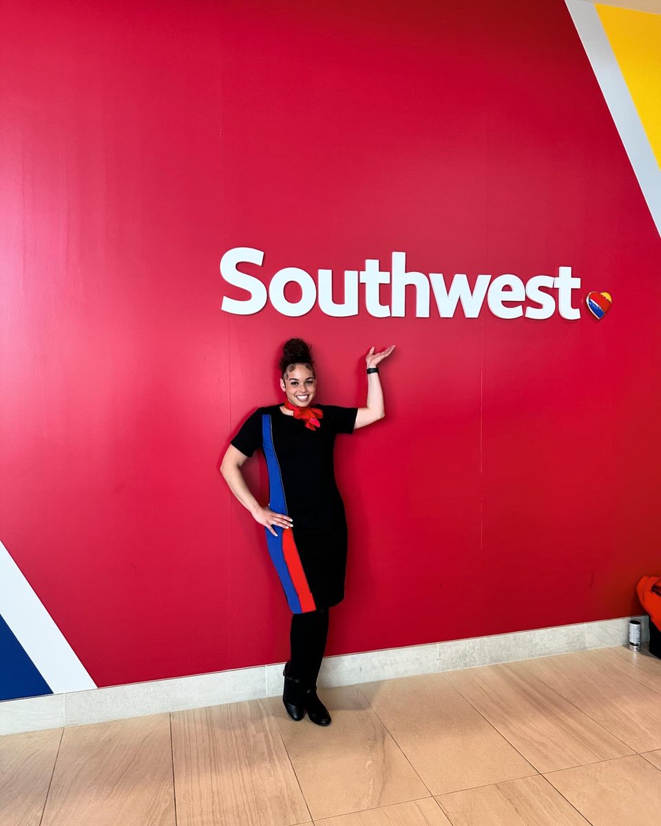Its official, your newest addition to Southwest ✈️💛💙🥹 thank you Lord for this opportunity ❤️ #flightattendant