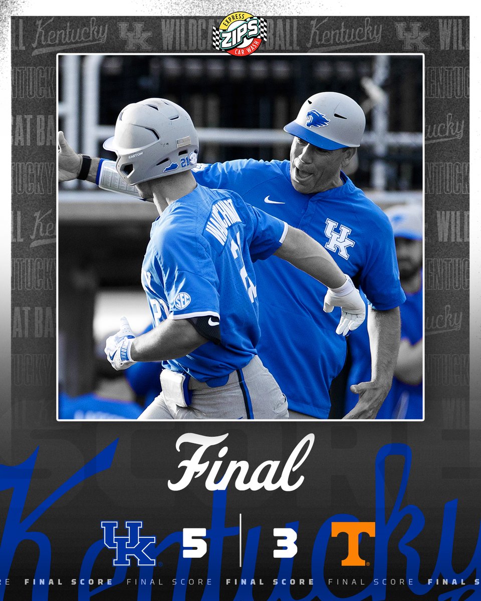 𝐕𝐈𝐂𝐓𝐎𝐑𝐘, 𝐊𝐄𝐍𝐓𝐔𝐂𝐊𝐘! In front of a record crowd, the Cats mount a late inning comeback to down the Vols and take game one of this SEC East showdown! #WeAreUK