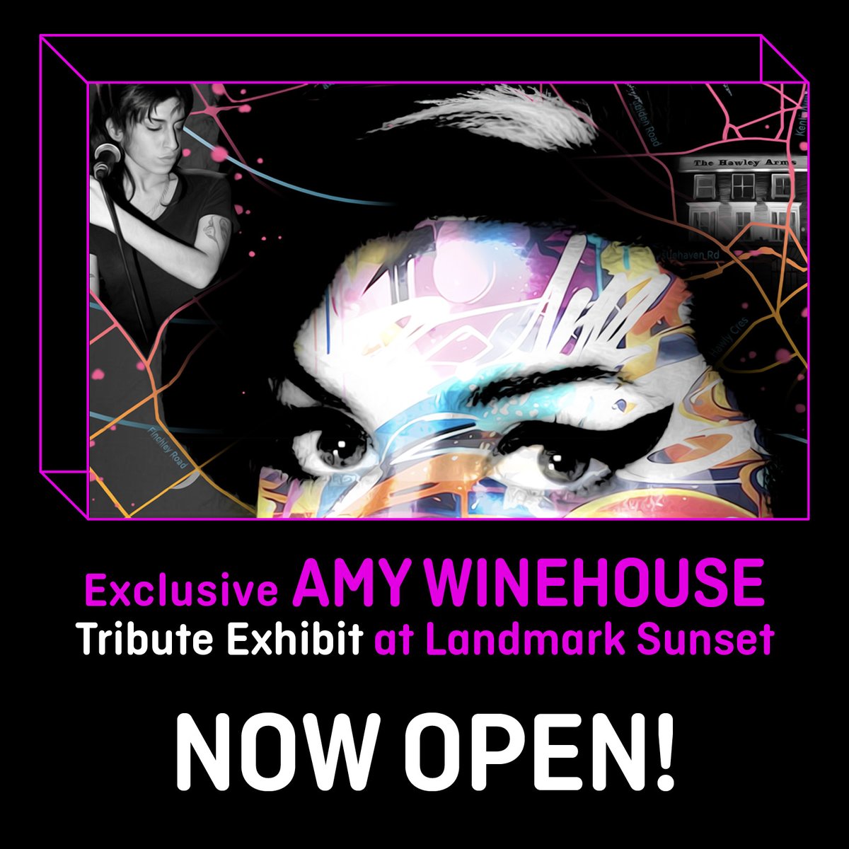 What is your favorite #AmyWinehouse song? 🎶 Tell us in the comments and then come celebrate her legacy at the Landmark Sunset's exclusive Amy Winehouse Tribute Exhibit in honor of Back to Black releasing at #LandmarkTheatres next month.