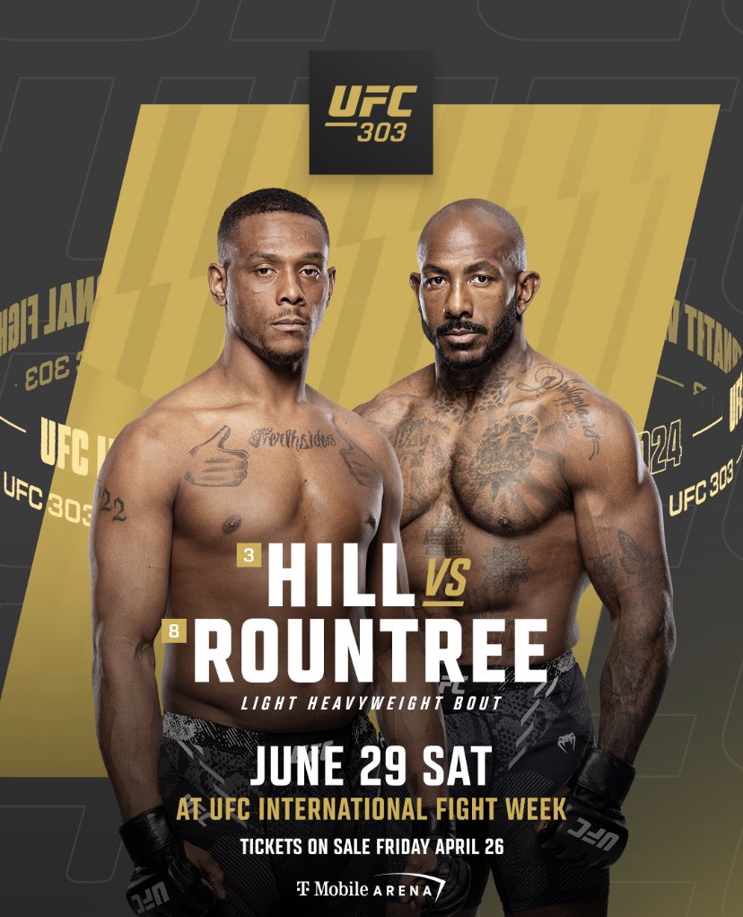 topmmagym's tweet image. Hill has a VERY dangerous night in front of him. #UFC303