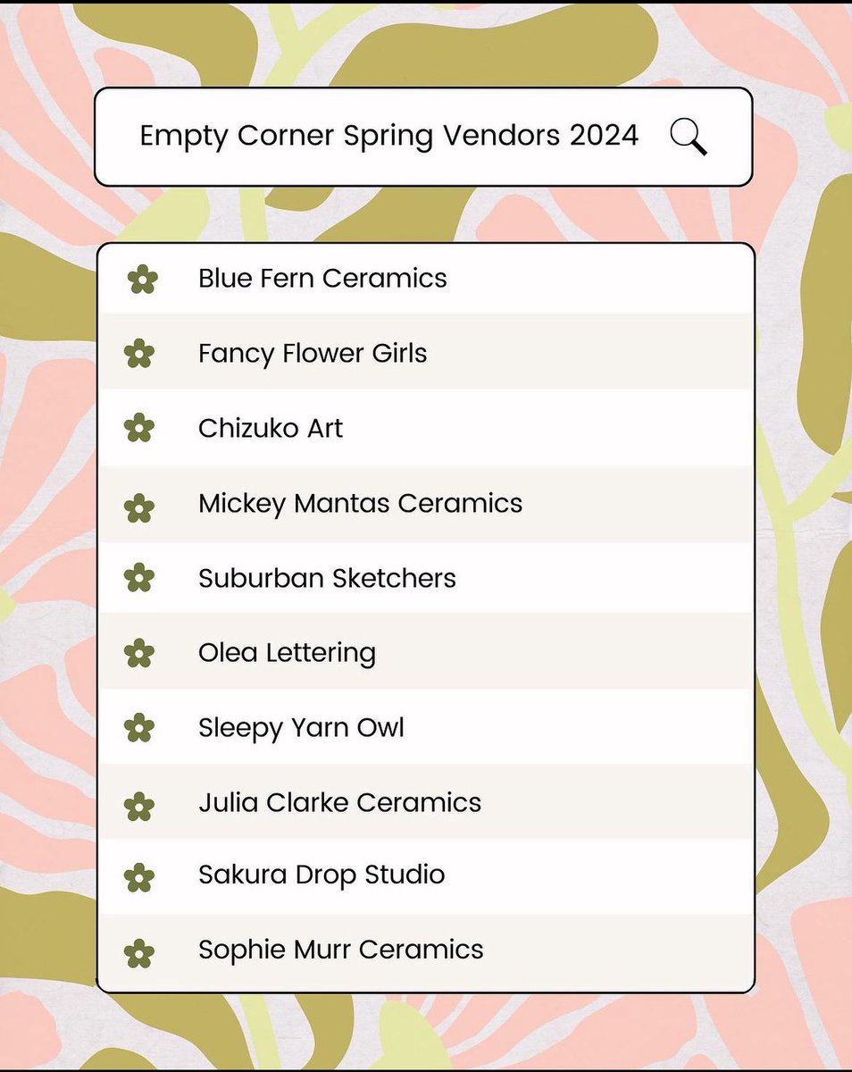 Tomorrow!  
Come and see us at at The Empty Corner in Arlington Heights IL.

214 E Grove St. Arlington Heights IL
#springmarket #artisanmarket #arlingtonheights #chicagosuburb  #handcraft