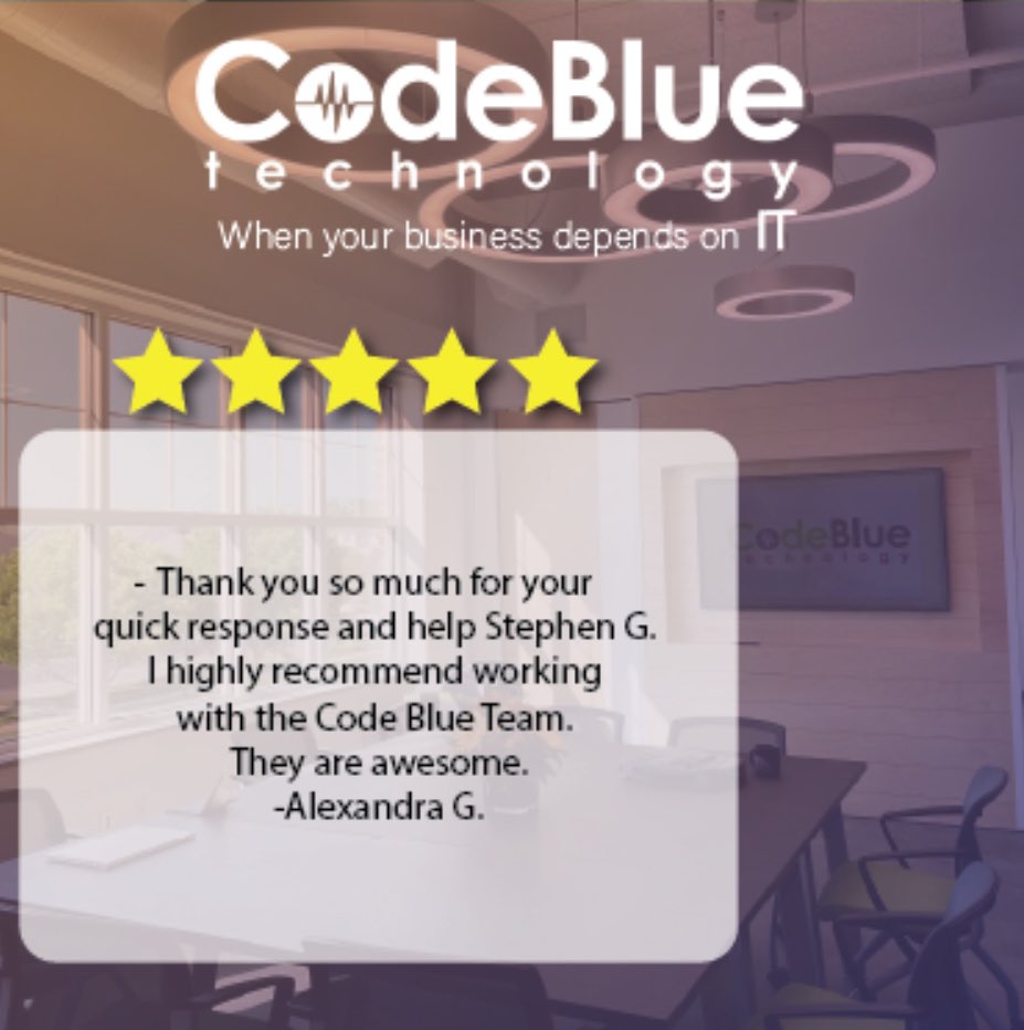 CodeBlueNOW's tweet photo. Our customers are the best! Thank you Alexandra for the review! https://t.co/DBTYADUSPj