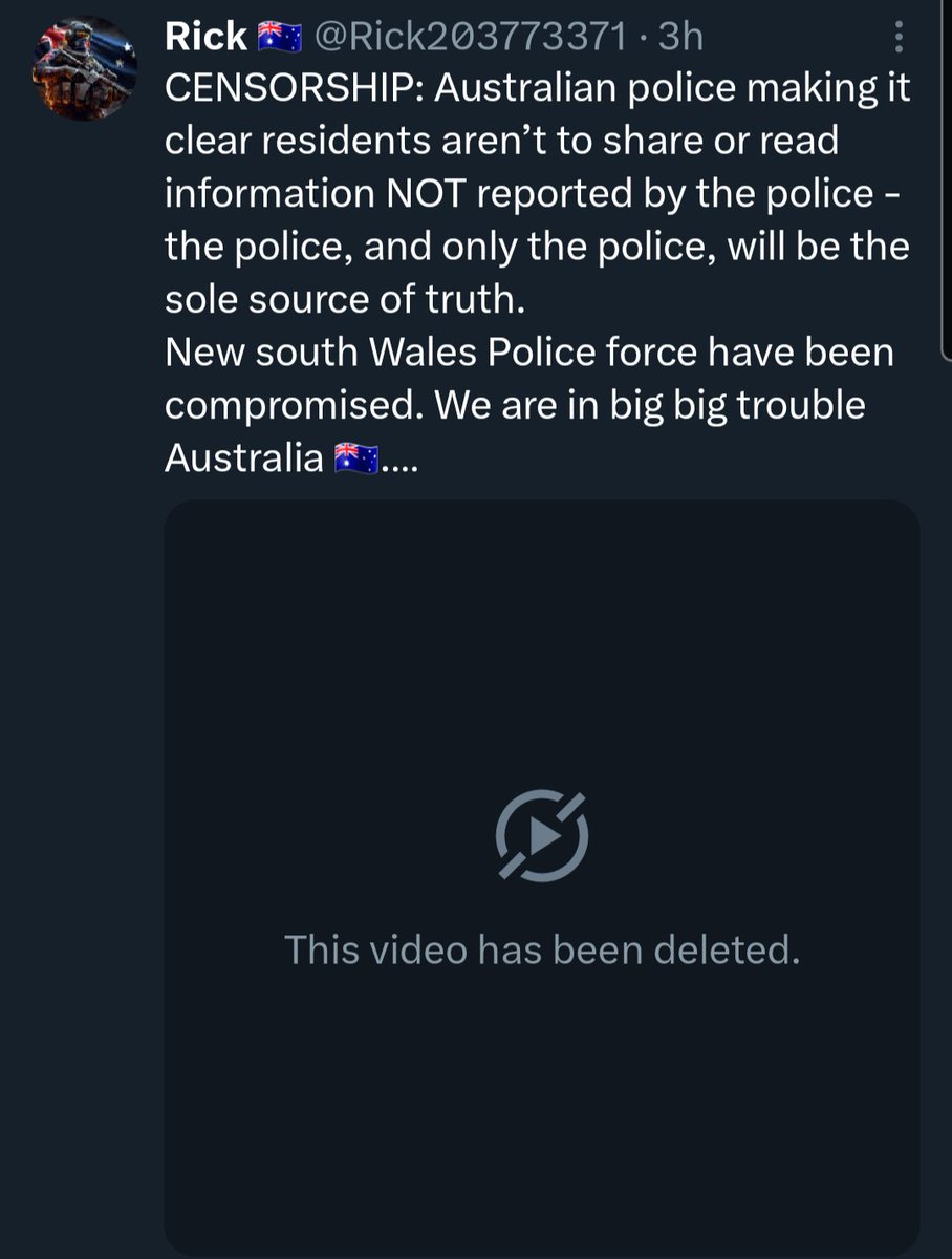 Well it looks like it began Australia 🇦🇺 
Time to vote them all out no more
Major parties ever.  Free speech 💬 
In Australia 🇦🇺 is dead.  Albo has sold us out. That was the video of the nsw police commissioner. 
Pissed of yet Australia. Awake yet yet Australia.