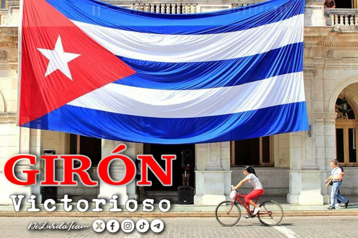 Por esta bandera fuimos a Girón y en 72 derrotados a los mercenarios, en #Cuba nos basta con una, esta que no ha sido jamás mercenaria #GirónVictorioso #DeZurdaTeam @IzquierdaPinera