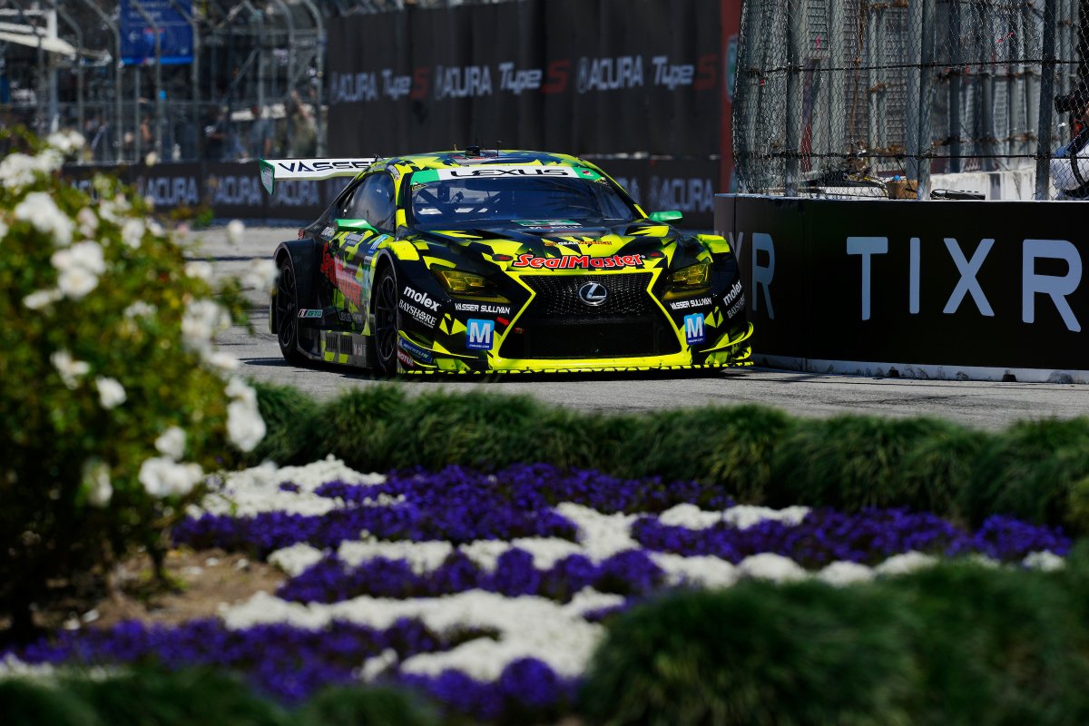 It's a front row lock out for @vassersullivan for the @GPLongBeach! We'll start P2 in the No. 12 car and the No. 89 takes pole. Tune in tomorrow at 4:30 PM ET to @USANetwork or @peacock to watch us race live! #Lexus | #IMSA | #LongBeachGP