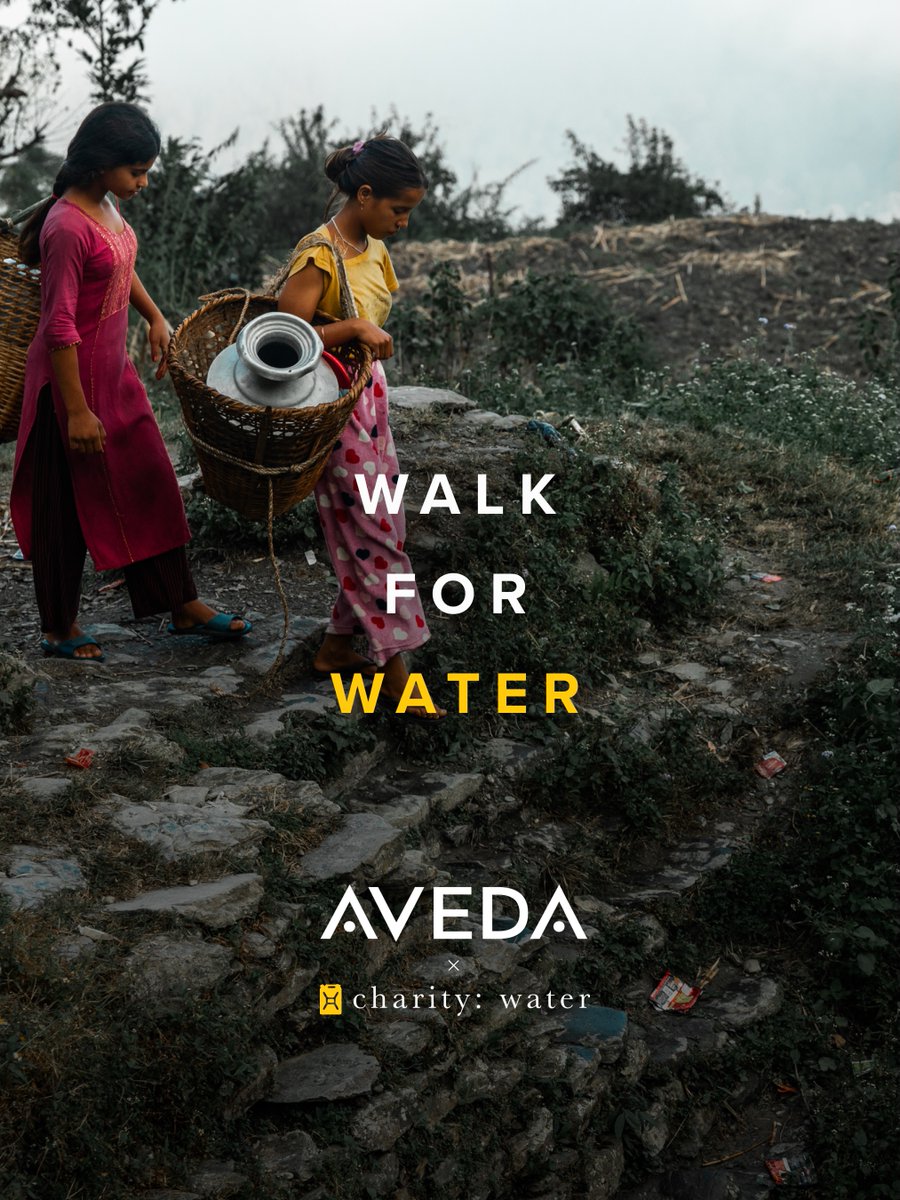Our friends at @Aveda are going the extra mile for clean water. This Sunday, 4/21, the annual #AvedaWalksforWater event kicks off around the globe. Aveda offices & salons will hit the streets to walk 3.7 miles — the average distance people in rural regions around the world walk