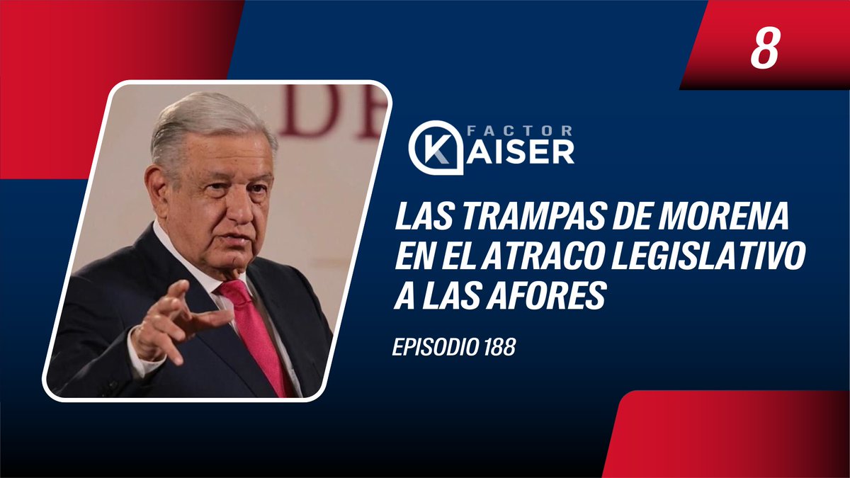 Morena hace todo tipo de trampas legislativas, otra vez, ahora para robarse tus AFORES Y luego pretende convencerte de que ese “Fondo del Bienestar” es seguro 😳 Tema 8 de 10 en LAS 10 EN 10 de esta semana en @factor_kaiser ENTRA AQUÍ 👇🏼 youtu.be/PUsNOLrGnyw?si…