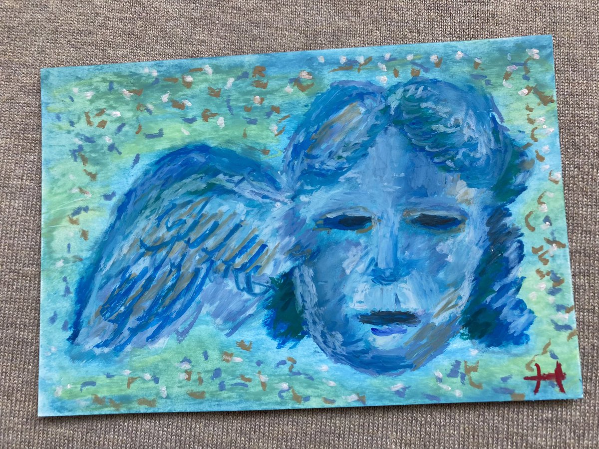 ハガキにオイルパステル画。

283:「Hypnos」

＃oilpastel ＃art ＃artwork ＃artist ＃doodle ＃postcardart ＃オイルパステル ＃絵 ＃絵描き ＃アナログ絵 ＃ハガキ絵 ＃落書き ＃イラスト ＃ゆるい絵 ＃アート ＃芸術の輪 ＃耳塚有紀