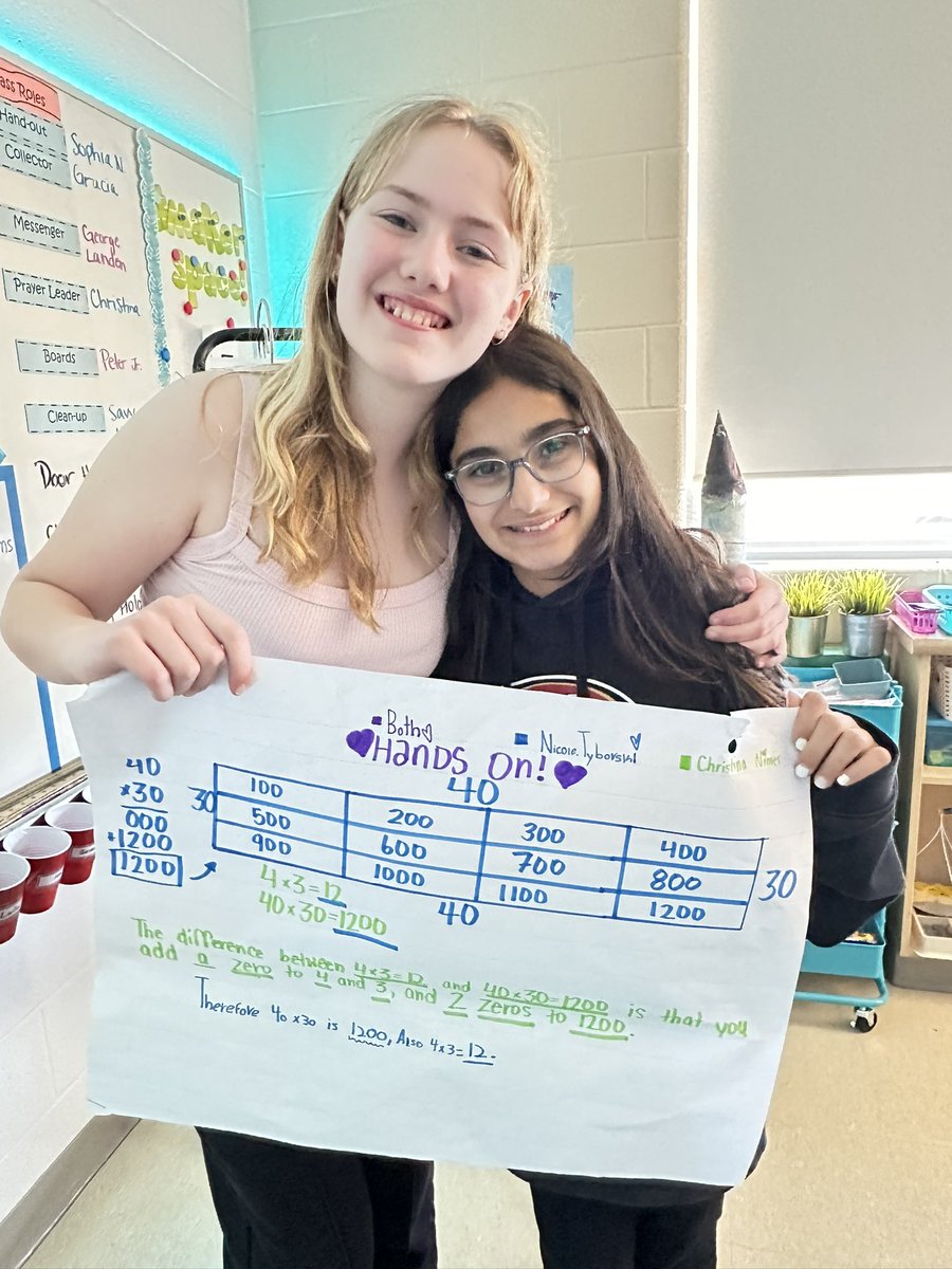 My Gr. 5s relate the multiplication facts for 11 & 12 to other known facts. How might 12 x 2 & 4 x 2 relate to one another? ✏️ Ss learn 2 create an array & sub-arrays to connect fractions of halves, thirds, & quarters of a given product! 💡 #MathUp @marian_small @DP_math