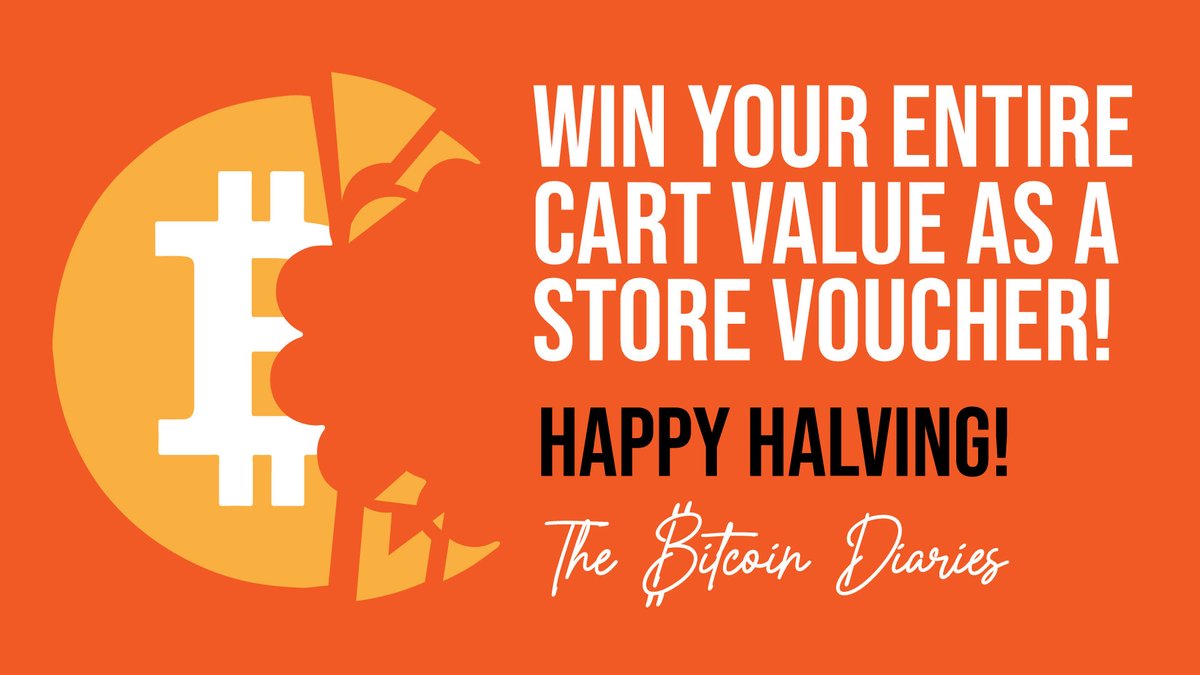Treat yourself this halving! Last chance to WIN YOUR ENTIRE CART VALUE AS A STORE VOUCHER! Just buy before tomorrow and add your email to delivery details. Winner notified by email.