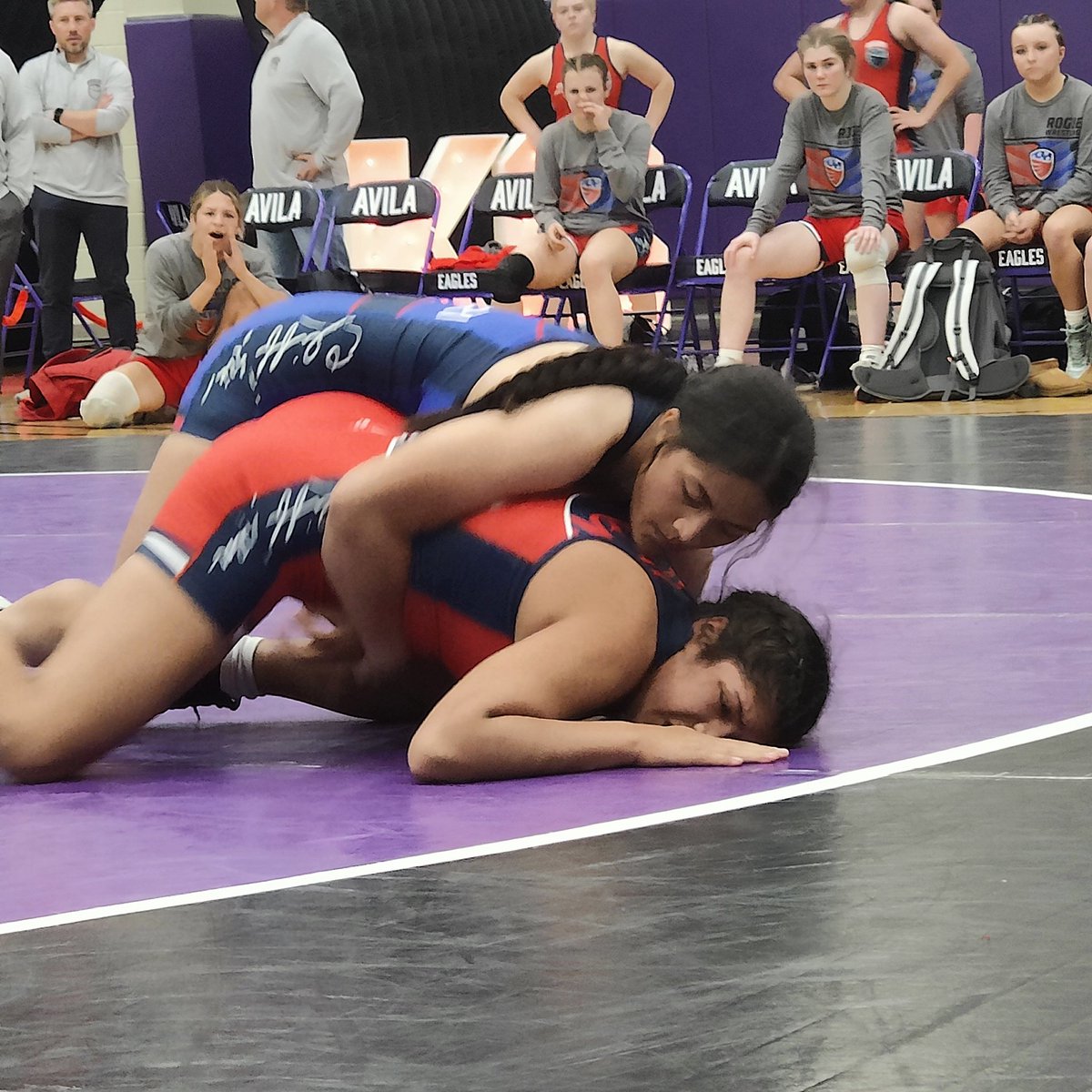 Jayden Moehle and <a href="/sevi_aumua/">Sevreign Aumua</a> represented Grain Valley well today in the Rogue Dual today, an all-star girls wrestling event. Both for pins to help Team Missouri beat Team Kansas 57-27. <a href="/missouriwrestle/">Missouri Wrestling</a> <a href="/GrainValleyNews/">Grain Valley News</a>