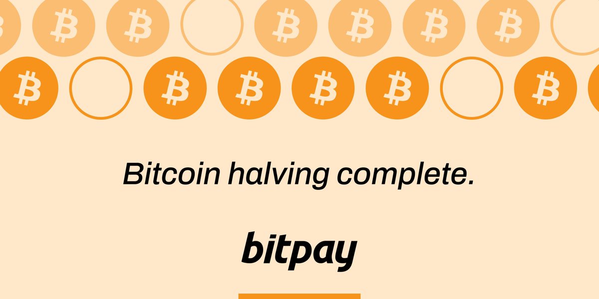 The 4th Bitcoin halving is here! Halvings are programmed events that reduce miner rewards to control the supply of new BTC. Find out how this could impact miners, investors, spenders, and crypto-enabled merchants. bitpay.com/blog/the-4th-b… #BitPay #Bitcoin #crypto…