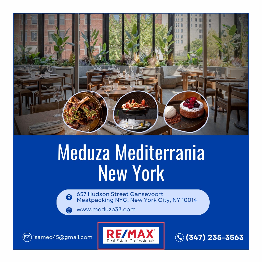 Craving an unforgettable dinner in NYC? 🌟 Come savor the flavors of the Mediterranean at Meduza Mediterrania New York. Located at 657 Hudson Street in the vibrant Gansevoort Meatpacking District, it's your gateway to an extraordinary dining experience. Don't just eat, indulge...