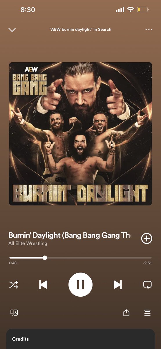 on repeat for tomorrow’s #AEWCollision The Gunns vs. The Adopted 👆