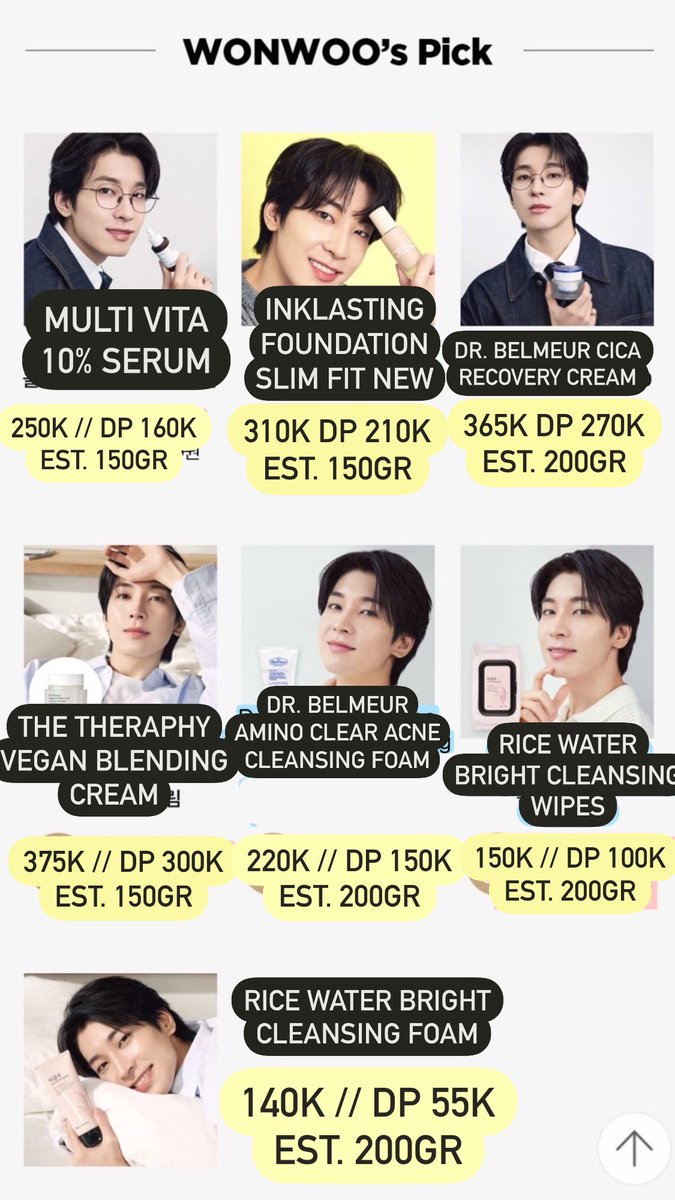 [OPEN PO JASTIP KOREA]

PO The Face Shop Wonwoo's Pick ✨

🍊 pricelist cek pic
💸 full payment get freebies!
✅ est. shipping fee + tax
✅ packing fee

Dichecout kalau slot udah penuh semua ya 🫶🏻 link order: bit.ly/po-jastipchiri / boleh DM 💝