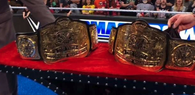 Okay Waller and Theory get the really good looking Tag Titles, love that design. #SmackDown