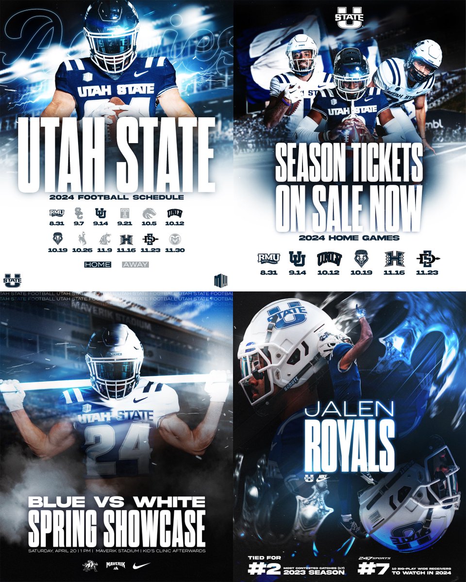 Spring graphics look for @USUFootball 💻🎨